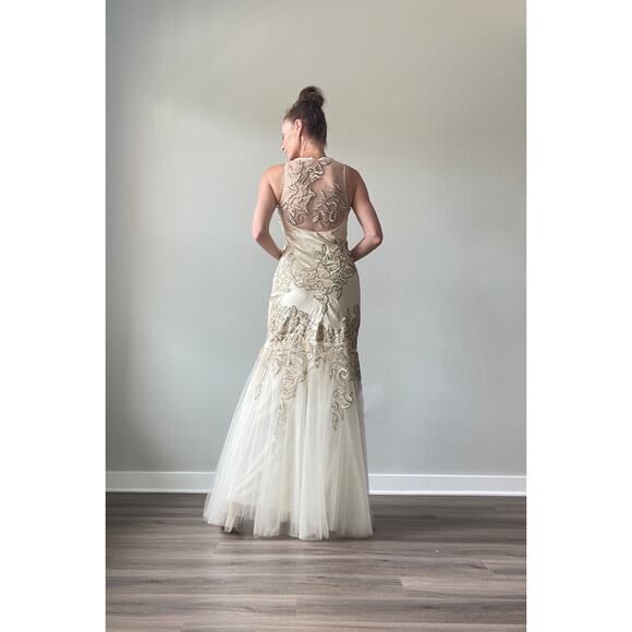 Vintage Cache Dress Y2K 90s Whimsical Silk Beaded Fairy Bridal Wedding NWT 4 S - Picture 14 of 15